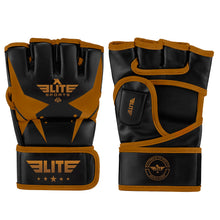 Load image into Gallery viewer, Elite Sports Pro Style MMA Half Mitts Grappling Gloves - Copper