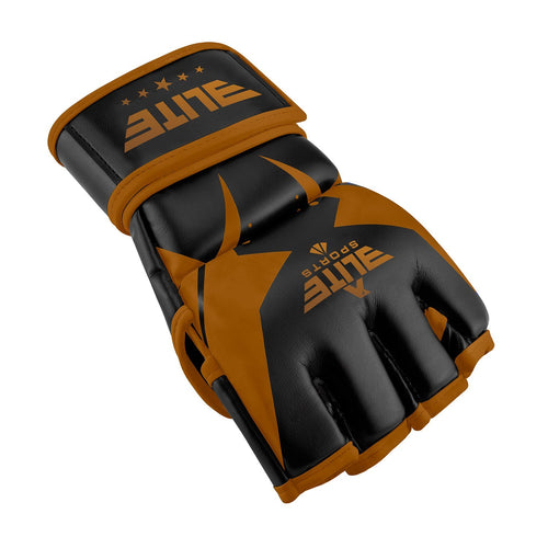 Elite Sports Pro Style MMA Half Mitts Grappling Gloves - Copper new